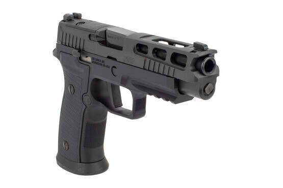 Sig P320 AXG Pro Full Size 9mm 17 Round Optics Ready Pistol has a Picatinny accessory rail